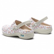 Obuwie PARIS HEALTH białe z paskiem WG4PF25 NURSING CARE