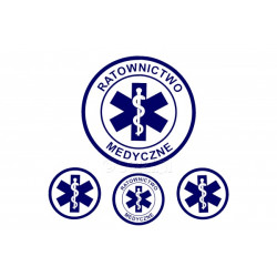 Naszywka kordurowa okrągła fi.200mm "RATOWNICTWO MEDYCZNE"