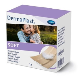 Plaster włókninowy z opatrunkiem DermaPlast Soft 6 cm x 5 m Hartmann