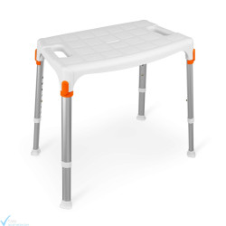 Taboret pod prysznic prostokątny z regulacją wysokości dla seniora do 150 kg KING-SS-20 Timago