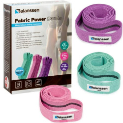 Taśmy do ćwiczeń FABRIC POWER BANDS zestaw 3szt 4x205cm BALANSSEN
