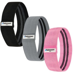 Taśmy do ćwiczeń HIP FLUTE BANDS zestaw 3szt 8x76cm BALANSSEN