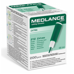 Nakłuwacze lancety igły do nakłucia palca 2.4mm sterylny, zielony op.200szt HTL