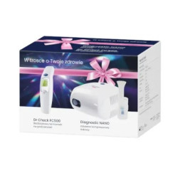 Zestaw Inhalator DIAGNOSTIC NANO + Termometr Dr CHECK FC500