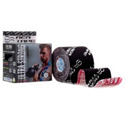 Taśmy do kinesiotapingu Rea Tape Ultra Strong czarna 5 cm x 5 m