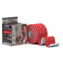 Taśmy do kinesiotapingu Rea Tape Ultra Strong czerwona 5 cm x 5 m