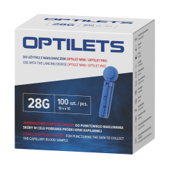 Lancety do nakłuwania, igły do glukometru OPTILETS opak. 100szt DIAGNOSIS