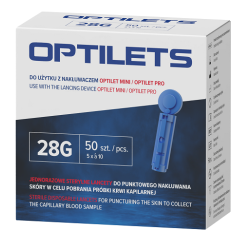 Lancety do nakłuwania, igły do glukometru OPTILETS opak. 50szt DIAGNOSIS