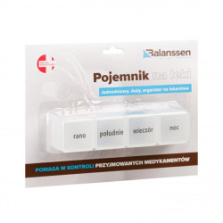 KASETKA NA LEKI 4 przegródki na dobę BALANSSEN