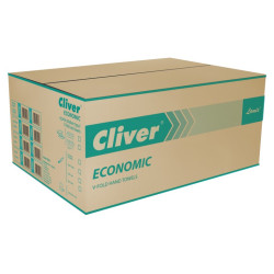 Ręcznik papierowy składany V (ZZ) zielony Cliver Lamix - karton 4000szt. (20x200)