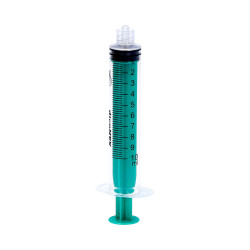 Strzykawki trzyczęściowe 10 ml Diconex Luer-Lock z gumowym tłokiem Zarys 100 szt.
