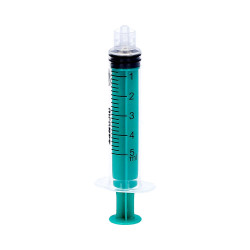 Strzykawki trzyczęściowe 5 ml Diconex Luer-Lock z gumowym tłokiem Zarys 100 szt.