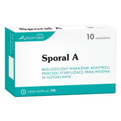 SPORAL A test biologiczny do autoklawu 10 wskaźników BIOMED