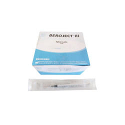 Strzykawki tuberkulinowe TBC 1 ml z igłą 0,45 x 13 mm Beroject III 100 szt. Beromed