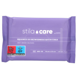 Rękawice do mycia ciała bez wody dla chorych i leżących Stila Care 8 szt. Zarys