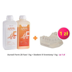Silikon do powielania Aurosil Form 20 Fast 1 kg + 1 kg Everall7 + gips gratis