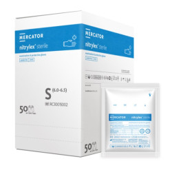 Rękawiczki sterylne Nitrylowe NITRYLEX STERILE PF bezpudrowe 1para MERCATOR MEDICAL