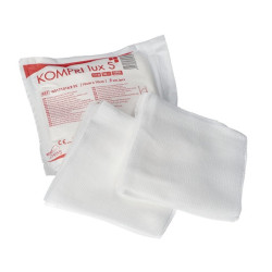 Kompresy z gazy jałowe Kompri Lux S 10x10 cm 17-nitkowe 12-warstwowe Zarys blister 3 szt.