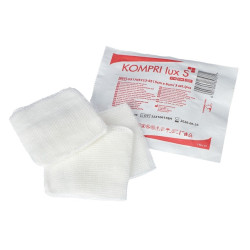 Kompri Lux S 5x5cm 17N12W sterylne kompresy z gazy blister 3szt. Zarys