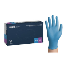 Rękawice nitrylowe niebieskie bezpudrowe Easycare Nitrile Blue Zarys 100 szt.