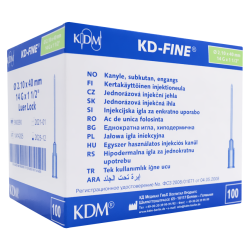 Igły iniekcyjne KD Fine 2,1 x 40 mm G14 KD Medical 100 szt