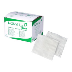 Kompresy włókninowe jałowe Nonvi Lux S 5 x 5 cm 4 warstwy 30 g Zarys 25 x 2 szt.