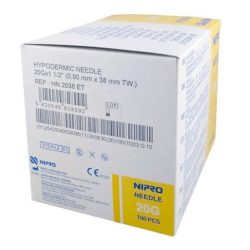 Igły iniekcyjne Nipro 0,9 x 38 mm 20G HN2038ET 100 szt.
