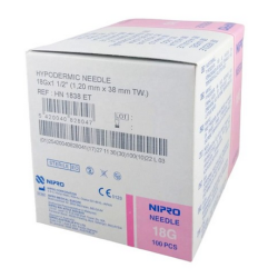 Igły iniekcyjne NIPRO Hypodermic 1,2x40 18G a'100szt HN1838ET