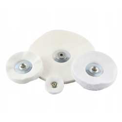 Szmaciak polerski tarcza bawełniana BIAŁA fi 80mm Biospace