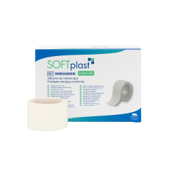Plaster przylepiec włókninowy Soft Plast 2,5 cm x 5 m Zarys 12 szt.