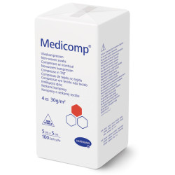 MEDICOMP kompres włókninowy niesterylny 5x5cm opak. 100szt. HARTMANN