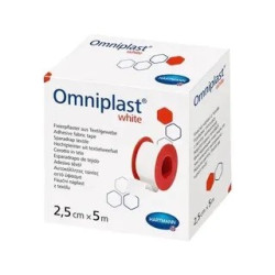 Plaster przylepiec tkaninowy biały Omniplast 2,5cm x 5m Hartmann (ref. 535122)