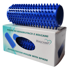 WAŁEK do rehabilitacji z KOLCAMI 5x16cm niebieski HALCAMP