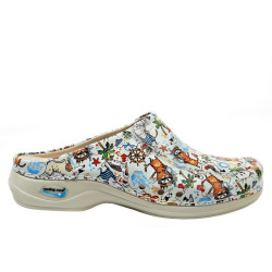 Buty medyczne we wzory Nursing Care Wash'Go Paris Cartoon WG4AF37