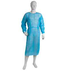 FARTUCH MEDYCZNY NIEBIESKI ochronny z mankietem MERCATOR - rozmiar L