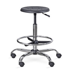 TABORET T-POL 1 CHROM obrotowy z podnóżkiem UBM KOTASIŃSKA