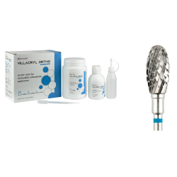 Villacryl Ortho akryl ortodontyczny (zestaw 500 g + 250 ml + 3x barwnik 12 ml) + frez Everall7