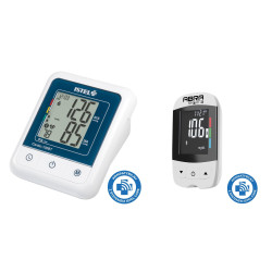Ciśnieniomierz Bluetooth Istel Cardic-100 BT + Glukometr Abra Smart 2.0 - zestaw medyczny