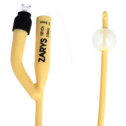 Cewnik urologiczny Foley lateksowy CH 10 dwudrożny z plastikową zastawką balon 3-5ml CFNL-2D Zarys
