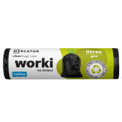 Worki na śmieci czarne 35 L 15 szt. Clean Bags Big Mercator