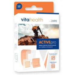 Zestaw plastrów dla aktywnych plastry opatrunkowe Vitahealth Active Pro 12 szt. Zarys