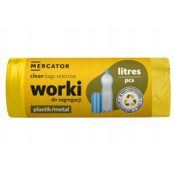 Worki ŻÓŁTE do selekcji odpadów 120L 10szt MERCATOR