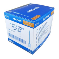 Igły iniekcyjne KD FINE 0.45x16mm G26 100szt KD MEDICAL