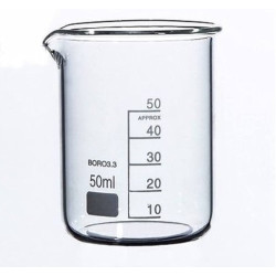 Zlewka niska 50ml borokrzemowa CHEMLAND