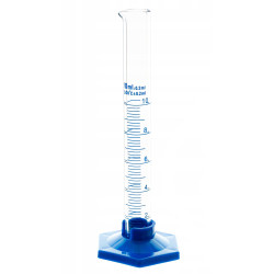 Cylinder miarowy szklany 10 ml klasa B stopa PP ChemLand