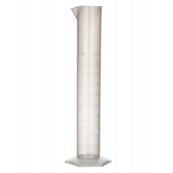 Cylinder miarowy plastikowy 500 ml PP skala tłoczona ChemLand