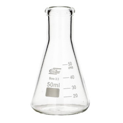 Kolba stożkowa z wąską szyją 50ml borokrzemowa CHEMLAND