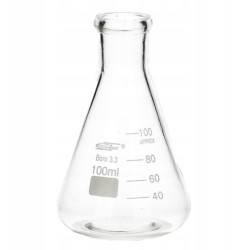 Kolba stożkowa z wąską szyją 100ml borokrzemowa CHEMLAND