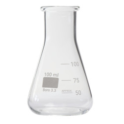 Kolba stożkowa z szeroką szyją 100ml borokrzemowa CHEMLAND