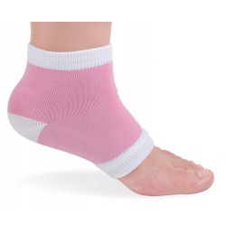 NAWILŻAJĄCE SKARPETKI z żelową poduszką pod piętę N20R różowe FOOTLOVE